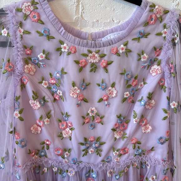 IVY CITY CO zinnia lavender bridesmaid dress Large - Picture 7 of 10